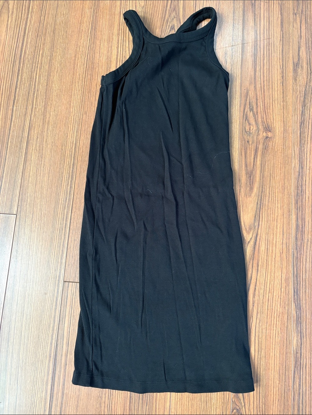 H&M Black Ribbed Tank Mini Dress